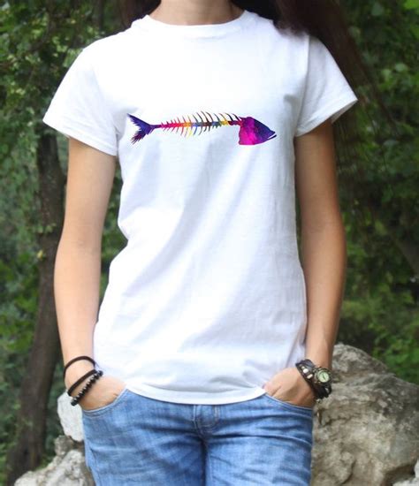 Fishbone T Shirt Fish Bone Art Tee Fashion By