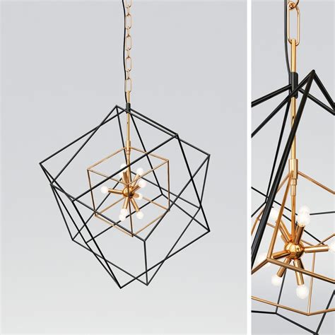 5 Geometric Pendant Lights 3d Model For Vray