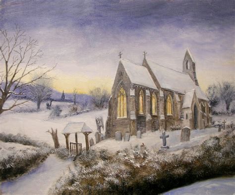Winter Scene With Church By Dashinvaine On Deviantart