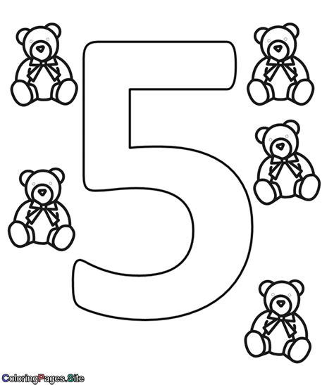 Number 5 Coloring Printable Page For Kids Images And Photos Finder