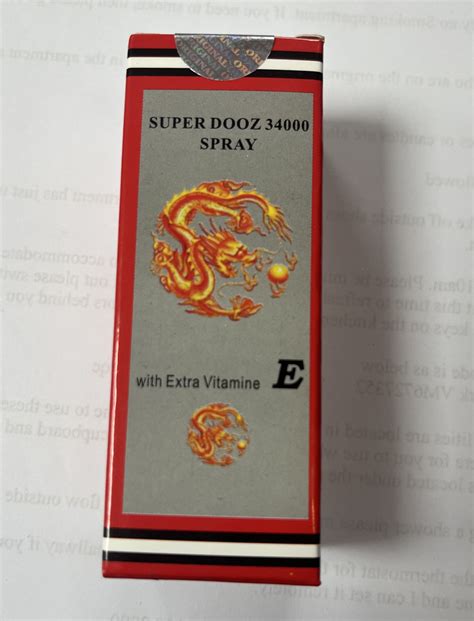 Super Dooz 34000 Dragon Delay Spray 45ml Extra Strong Uk