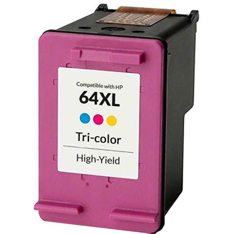 High Yield Hp 64 Color Ink Cartridge Remanufactured