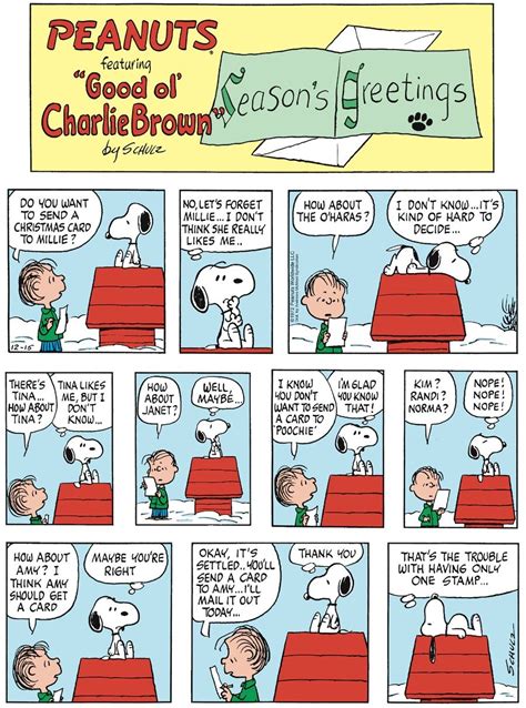 Peanuts By Charles Schulz For December 15 2019 Snoopy Funny Christmas Comics