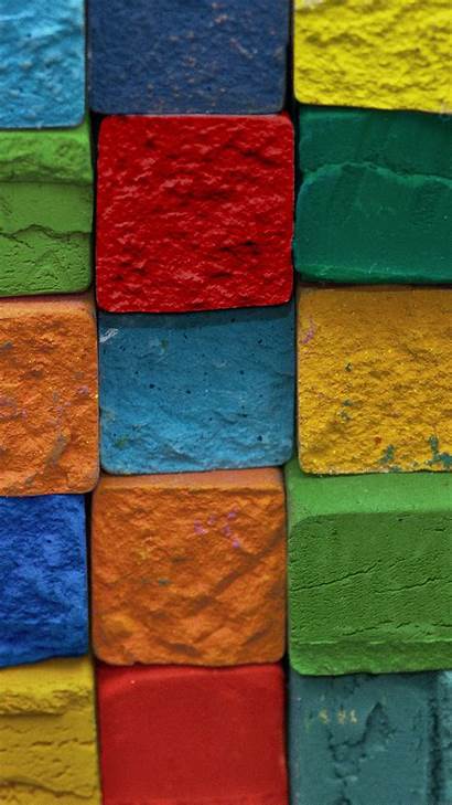 Colorful Iphone Pattern Wallpapers Wall Brick Block