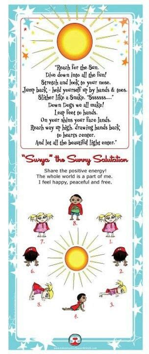 Half sun salutation a sanskrit title is ardha surya namaskar a. Sun salutation..perfect for children | Yoga for kids, Kids ...