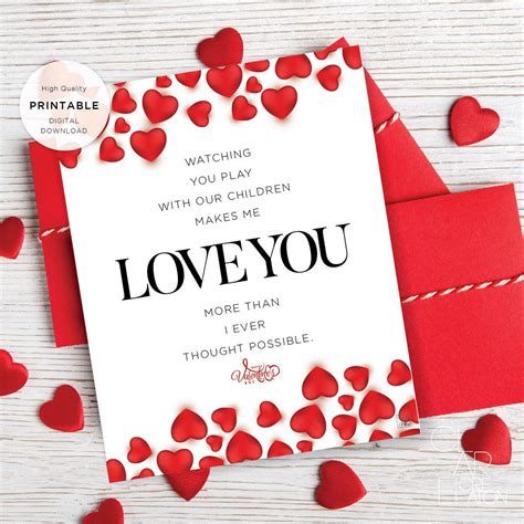 Printable Valentine S Day Letter Love Letter Valentines Anniversary Card For Husband Wife