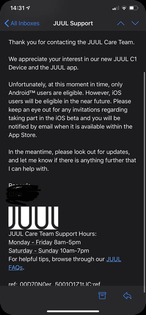 JUUL C1 iOS app confirmed : juul