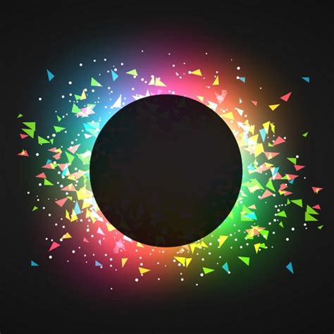 Free Vector Abstract Confetti In Glowing Dark Background