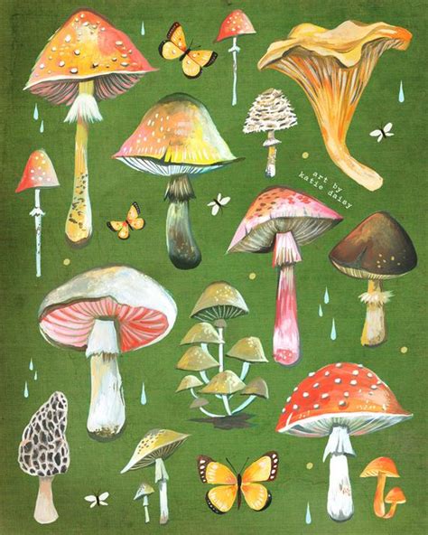 New hypixel skyblock like server live! Mushroom Chart Print Fungi Identification Watercolor Wall | Etsy