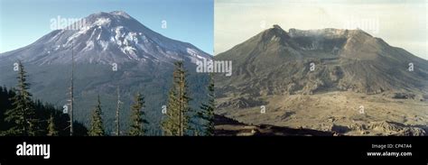 Before And After The Eruption Of Mount Saint Helens The Volcano Lost