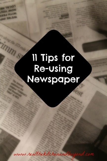11 Tips For Re Using Newspaper Real The Kitchen And Beyond