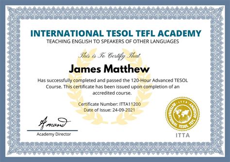 Tesol Certificate Hard Copy International Tesol And Tefl