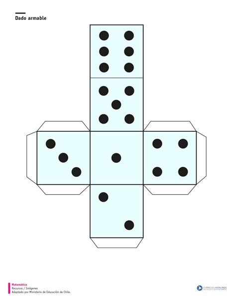 Tipos de juegos de azar. Dado para recortar, armar, pegar, jugar y aprender ...