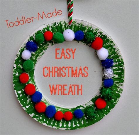 Easy Christmas Wreath For Kids From Blog Me Mom