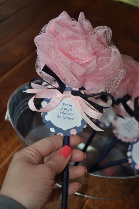 Here are 25 diy baby shower favors to get your wheels turning and inspire some of those bundle of joy details. Nautical Pink and Navy Unique Baby Shower Favor Bath Puff ...