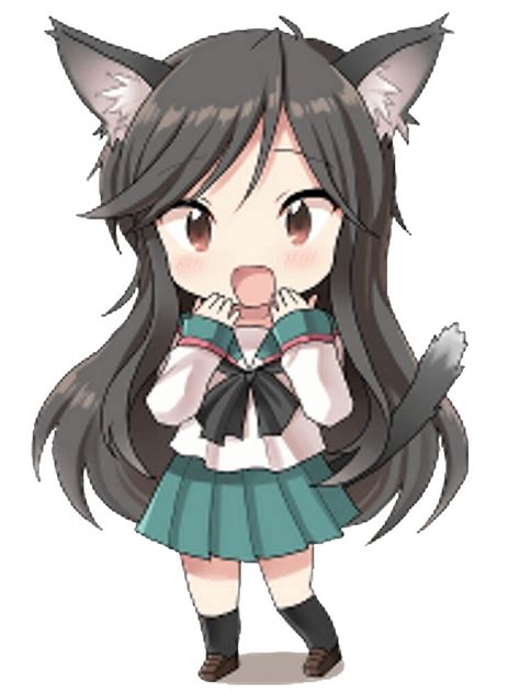 Anime Cat Girl Chibi Sticker By Xithyll Redbubble