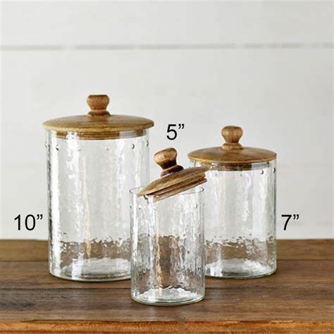 Modern Glass Canisters Wild Life Kitchen Decor