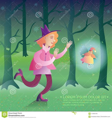 Fairy Fairy Tale Magic Illustration Stock Vector Illustration Of