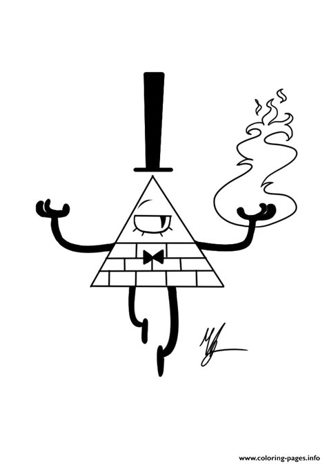 Bill Cipher Gravity Falls Coloring Pages