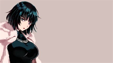 Anime Anime Girls Fubuki One Punch Man Big Boobs Short Hair Black