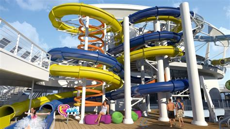 Allure of the seas refurbishment includes… you'll see the biggest change at the waterparks. Royal Caribbean will add a 10 story water slide to Harmony of the Seas | Royal Caribbean Blog