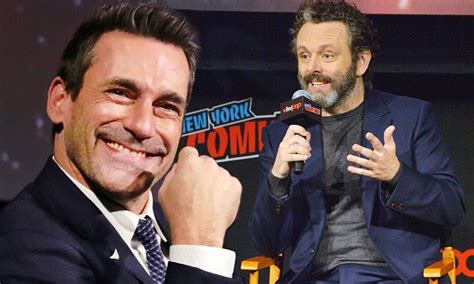 Jon Hamm And Michael Sheen Suit Up For Good Omens Comic Con Panel In