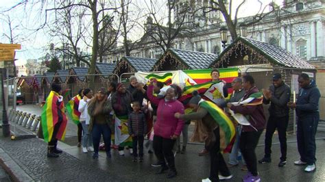 Robert Mugabe Singing And Dancing At Belfast Protest Bbc News