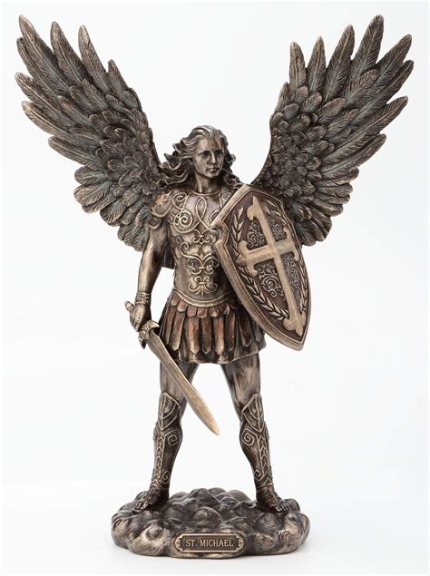 Veronese Design 11 Inch Saint Michael Archangel With Battle Shield And