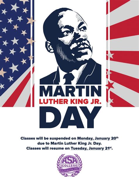 Classes Are Suspended Due To Martin Luther King Jr Day Asa