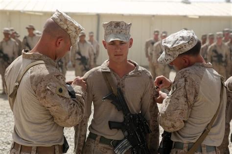 Marines Promoted In Helmand Province Afghanistan