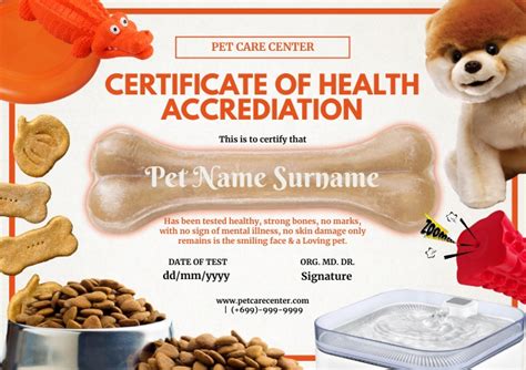 Copy Of Pet Health Certificate Template Postermywall