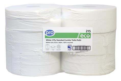 Pro Standard Jumbo Toilet Rolls 300m 60mm Core