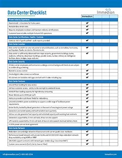 Anyway how a sheet looks doesn't only rely upon complimentary web based business layouts as it were. Data Center Checklist | Immedion