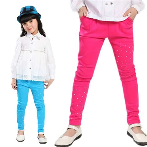 Girls Pencil Pants Candy Color Fashion Children Pants Or Kids New Slim