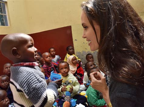 Angelina Jolie Visits Refugee Girls In Kenya During United Nations