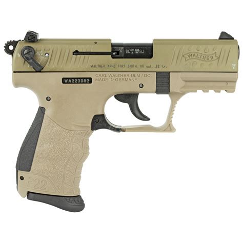 Discount Gun Mart Walther Walther P22 Ca 22 Lr 342in 10rd Fde