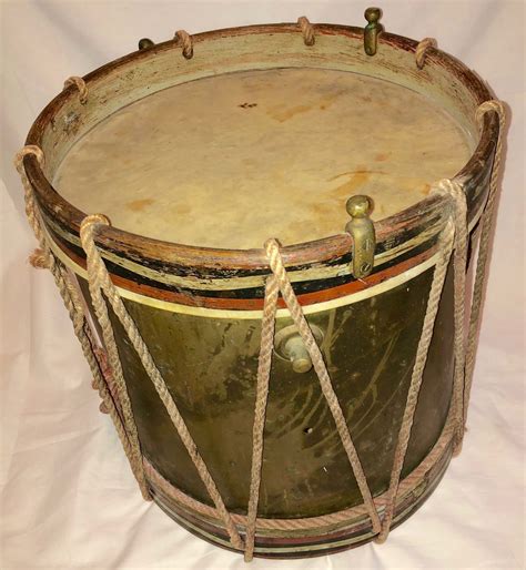 Civil War Period Field Drum With Brass Body Perry Adams Antiques