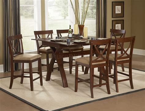 Maybe you would like to learn more about one of these? Warm Espresso Modern Counter Height Dining Table w/Options
