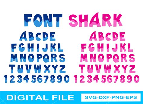 Baby Shark Alphabet Font Svg Baby Shark Font Svg Baby Shark Etsy