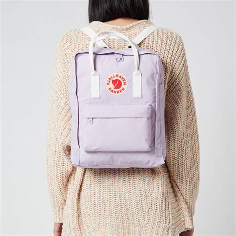 Fjallraven Womens Kanken Backpack Pastel Lavendercool White