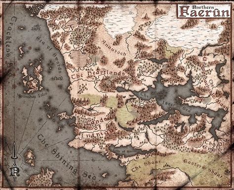 Faerun A World Map Of Adventure Art Print — Jared Blando