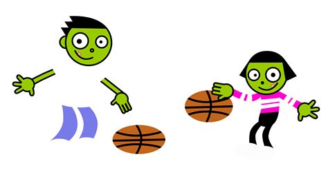 These are the mascots of the children's programming station pbs kids dash and his little sister dot. PBS Kids GIF - Playing Basketball (1999) by ...