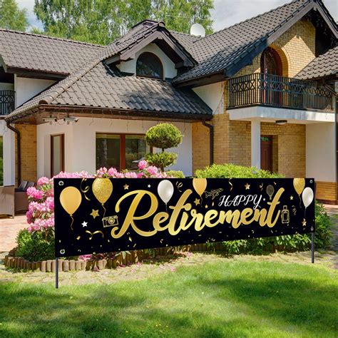 Buy Happy Retirement Banner Horizontal Large Happy Retirement Sign