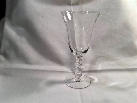 Water Goblet In Candlewick Clear Stem 3400 By Imperial Etsy Water