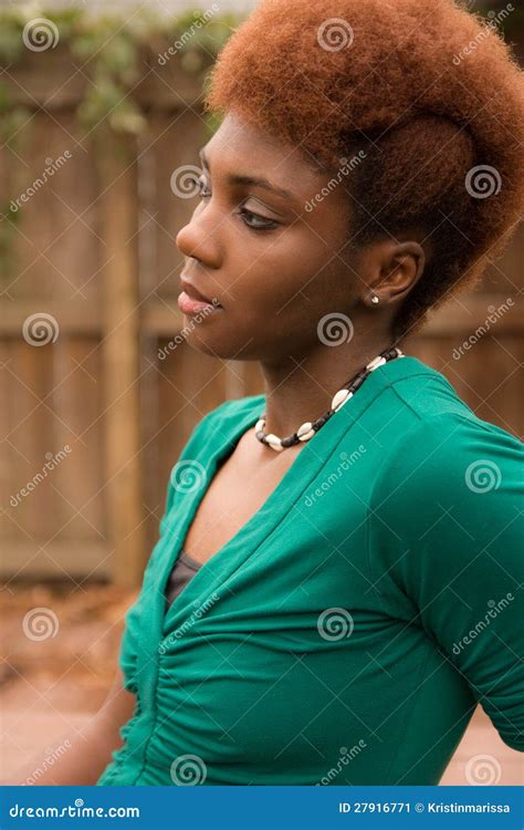 Young Black Woman Outside Stock Image Image Of Outdoors 27916771