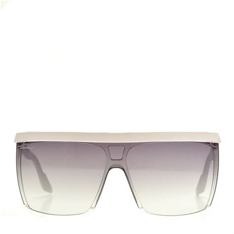 gucci rimless shield 3554 s sunglasses white 283769