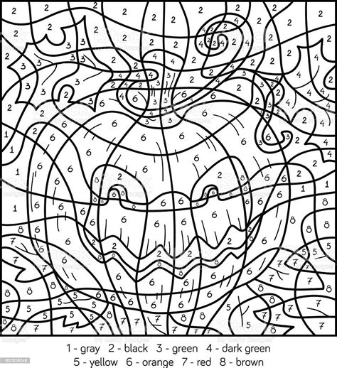 Color By Number Halloween Free Printable