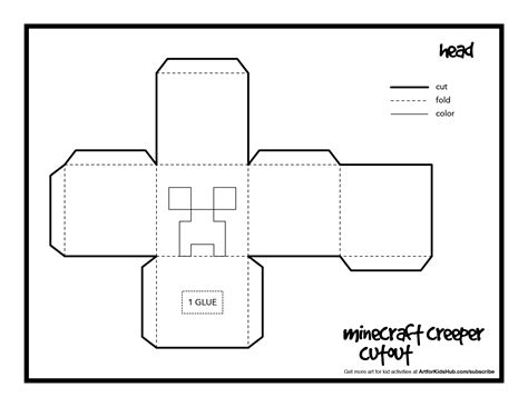 How To Make A Papercraft Creeper From Minecraft Art For Kids Hub