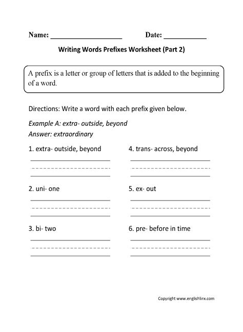 Printable Language Arts Worksheets