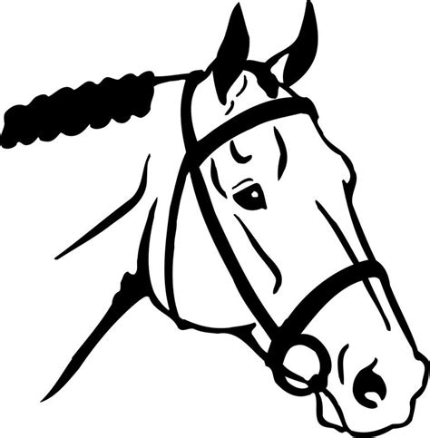 Horse Head Template Free For All Sketchfu Clipart Best Clipart Best
